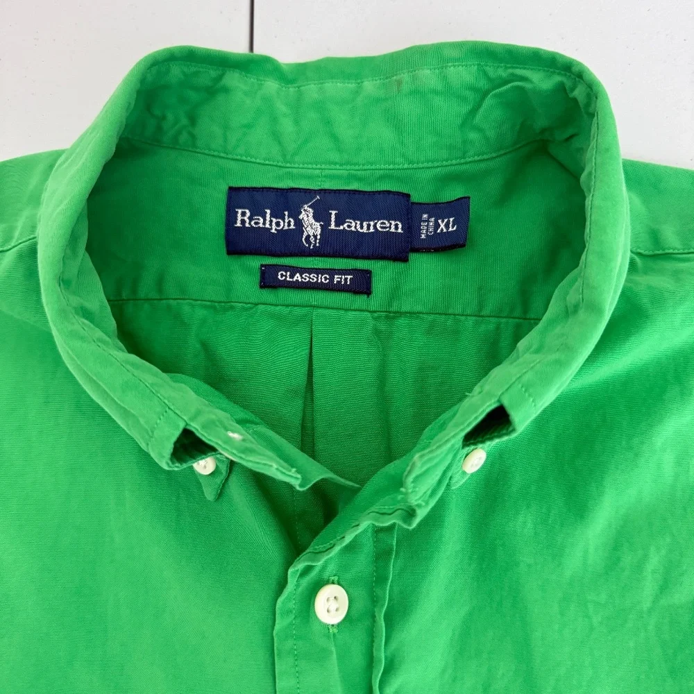 Polo Ralph Lauren Cotton Green short sleeve‎ shirt, XL
